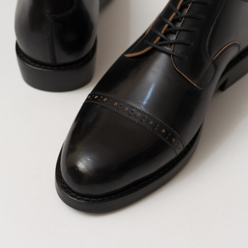 Alternative view of DERBY CAPTOE BROGUES - SHELL CORDOVAN BLACK